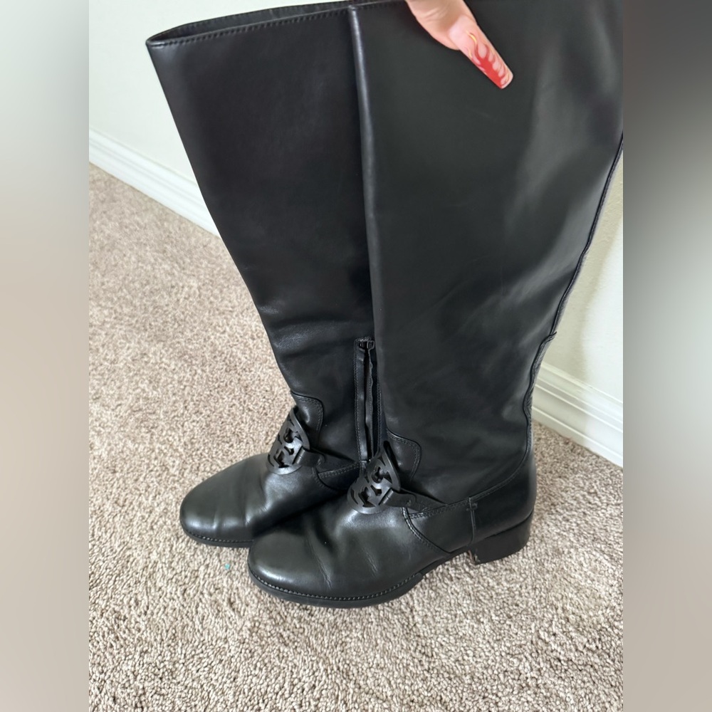 Tory Burch black boots.